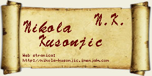 Nikola Kusonjić vizit kartica